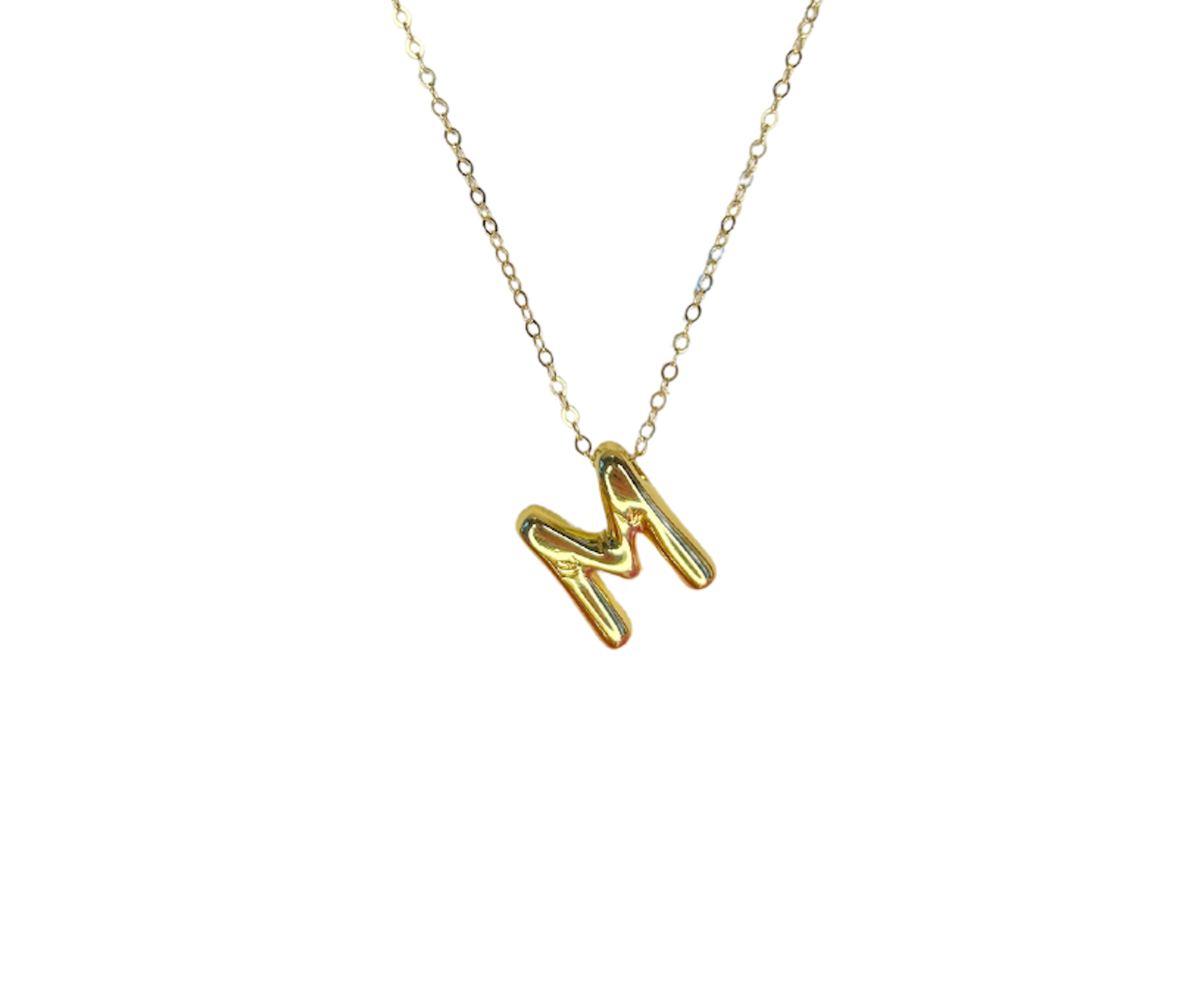 Bubble Initial Letter Necklace