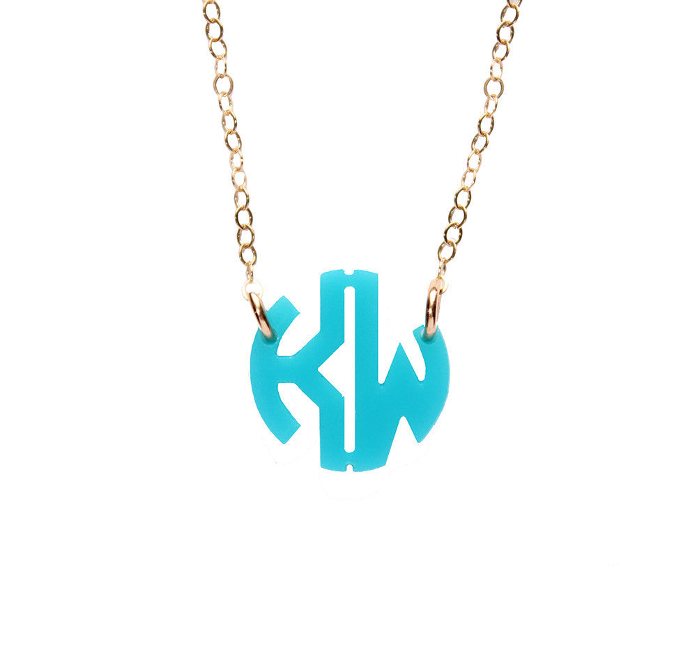 I found this at #moonandlola! - Nice Block Monogram Necklace 2 Letter