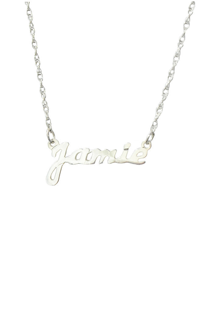 I found this at #moonandlola - Metal Nameplate Necklace Sterling Silver