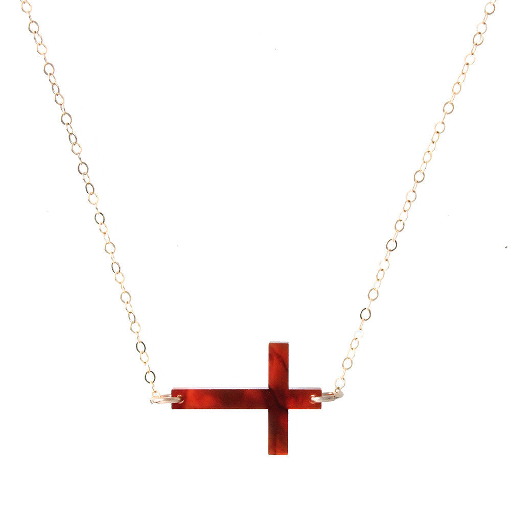 Acrylic Cross Necklace