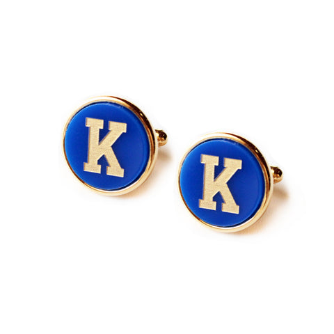 Engraved Round Cuff Links With Date