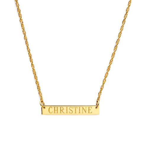 Metal Nameplate Necklace