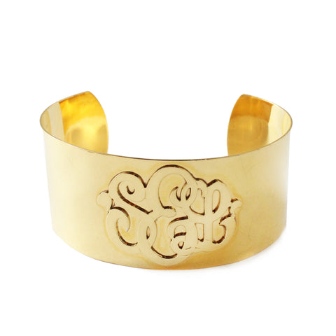 Cheshire Handcut Monogram Double Chain Bracelet