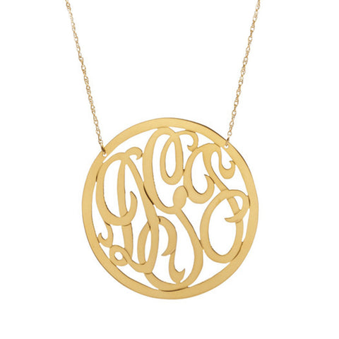 Hampton Handcut Monogram Necklace