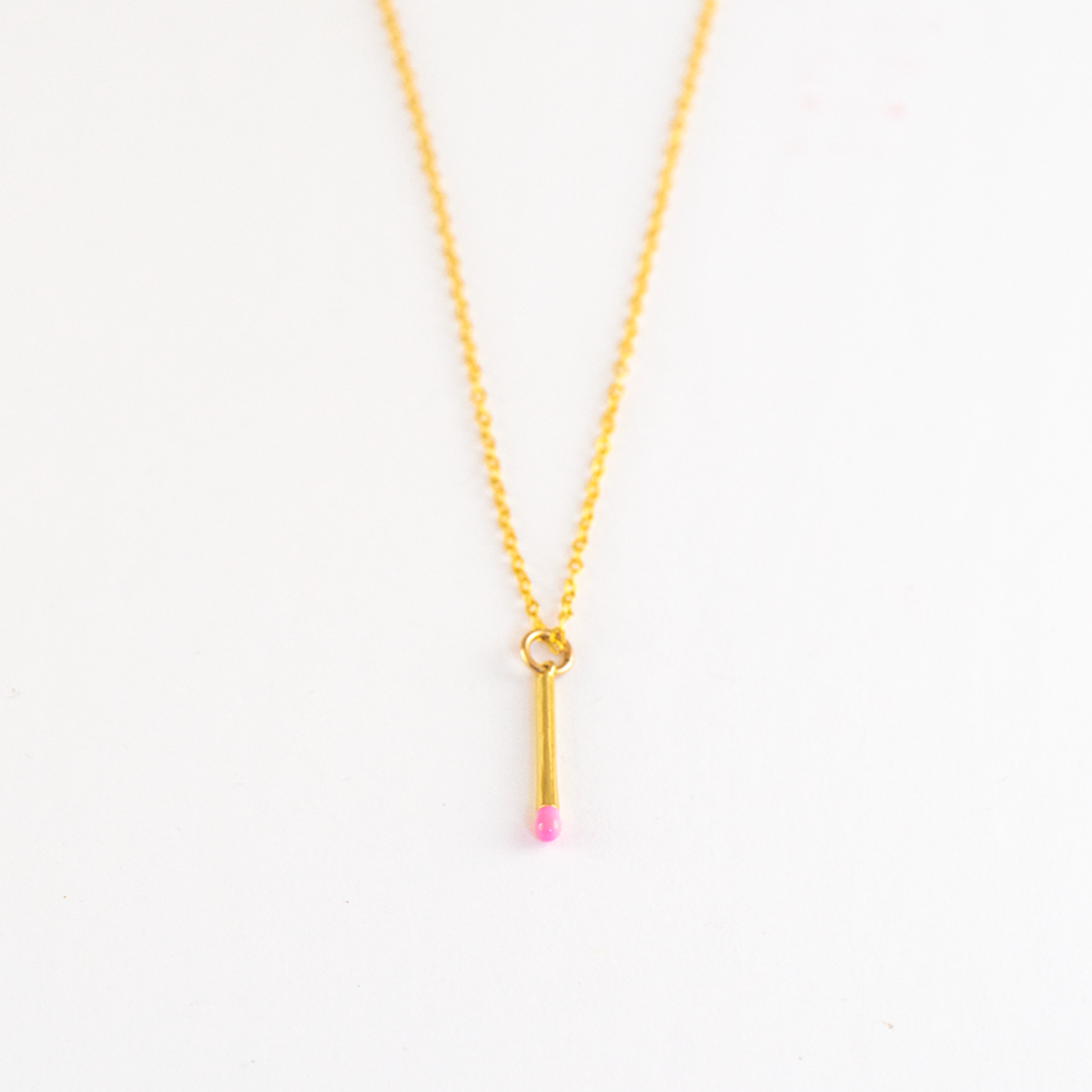 Matchstick Charm Pendant Necklace
