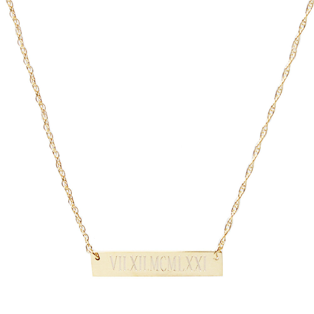 I found this at #moonandlola - Metal Engraved Bar Necklace