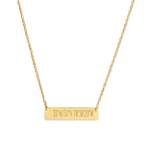 I found this at #moonandlola - Engraved Coordinates Necklace