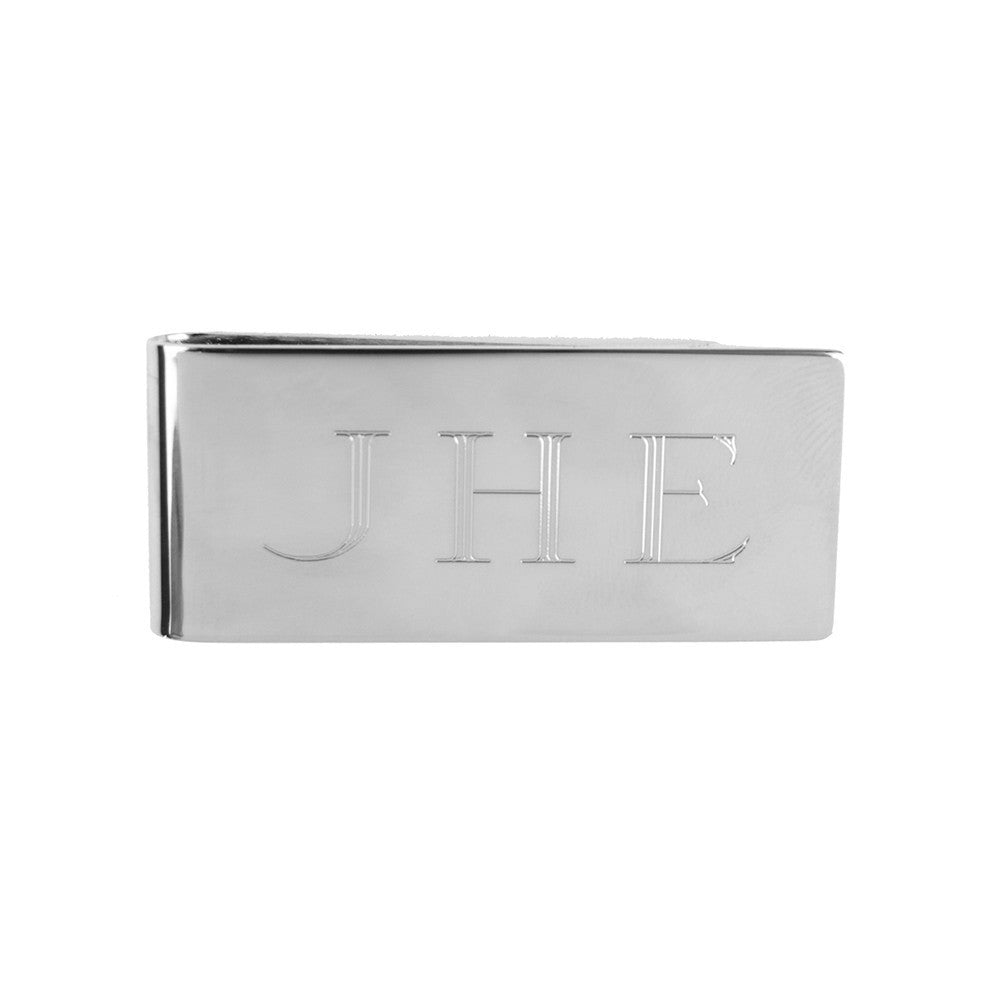 Moon and Lola - Engraved Money Clip Silver