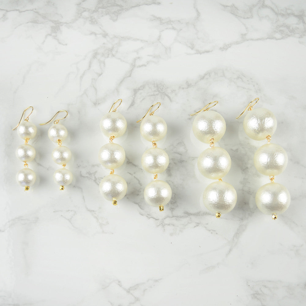 I found this at #moonandlola! - Europa Cotton Pearl Earrings