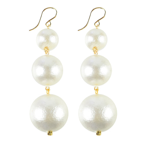 I found this at #moonandlola! - Europa Cotton Pearl Earrings