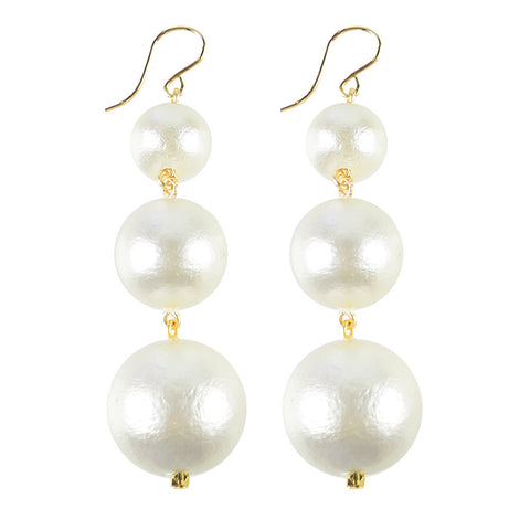 Vienna Cotton Pearl Earrings