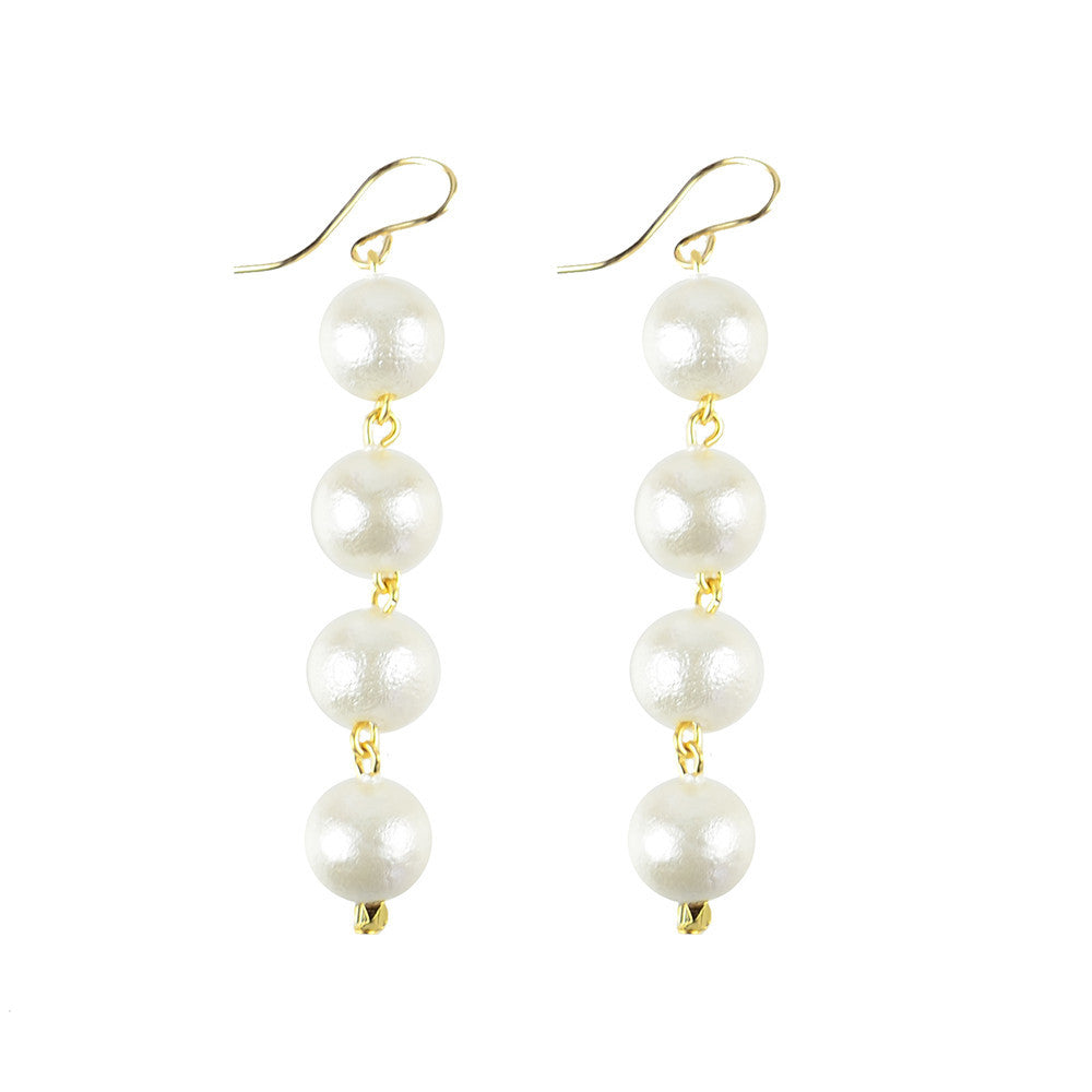 Europa Mini Cotton Pearl Earrings