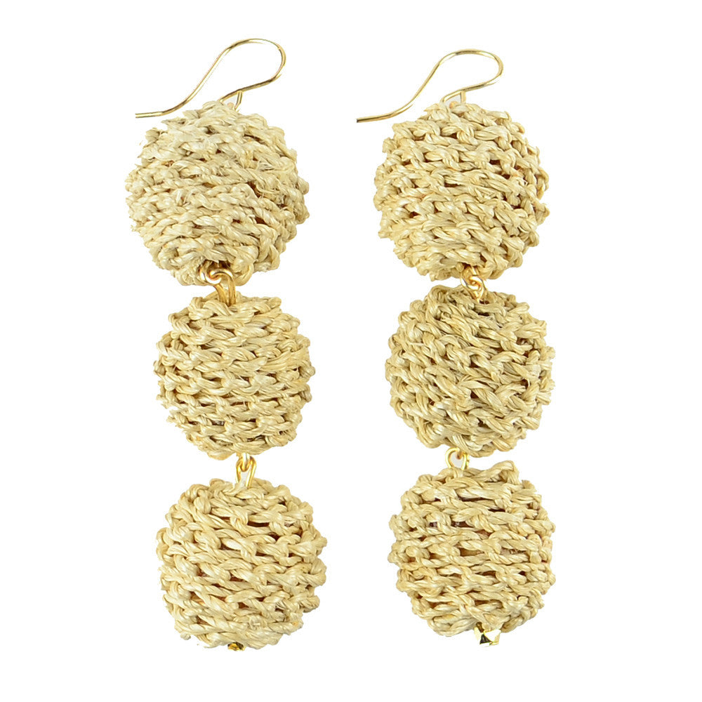 Europa Knotted Raffia Earrings
