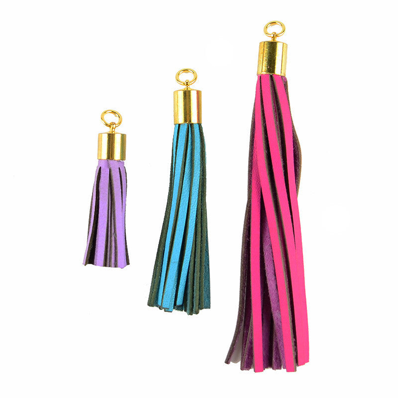 Leather Tassel Charms - I found this at #moonandlola