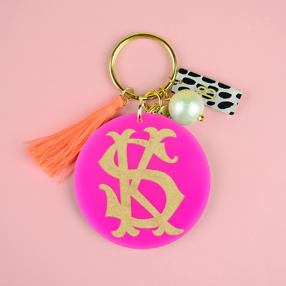 Moon and Lola - Emily McCarthy Keychain with Charms