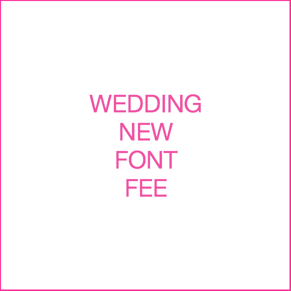 Wedding New Font Fee
