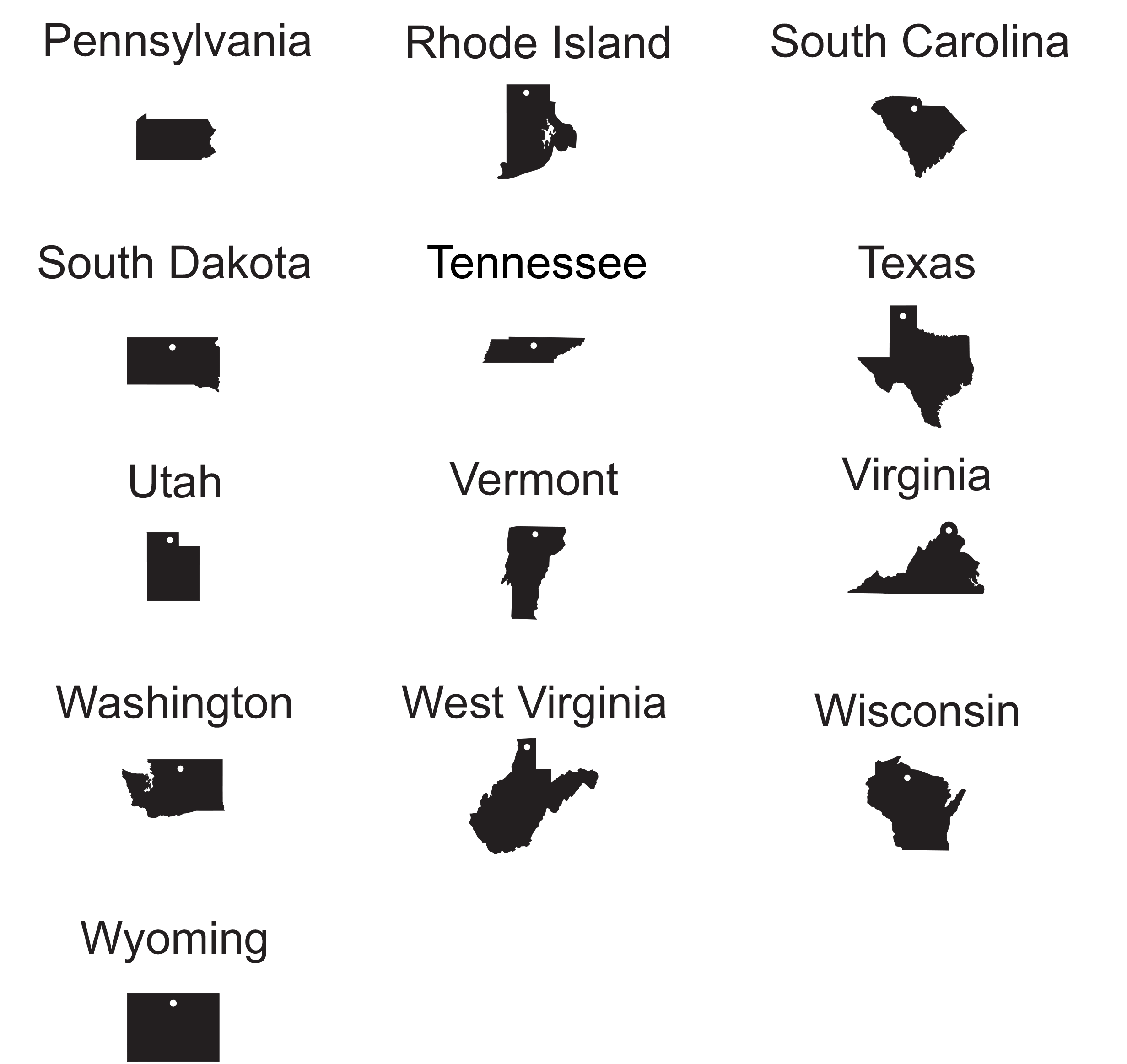 I found this at #moonandlola! - Mini States Chart