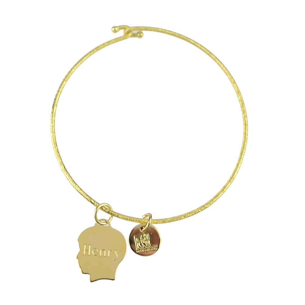 Moon and Lola - Metal Silhouette Charm on Nora Bangle