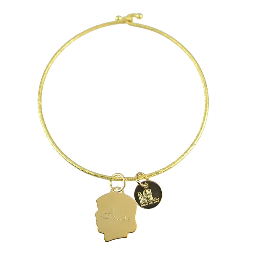 Moon and Lola - Metal Silhouette Charm on Nora Bangle