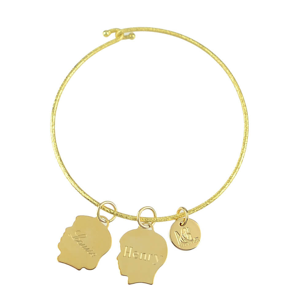 Moon and Lola - Metal Silhouette Charms on Nora Bangle