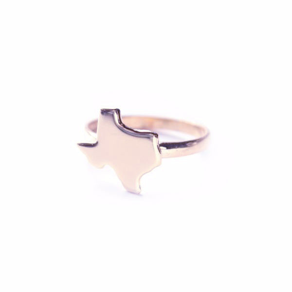 Rose Gold Metal State Ring - #moonandlola