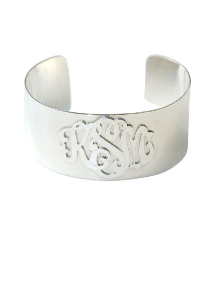 I found this at #moonandlola - Metal Monogram Cuff Bracelet Silver