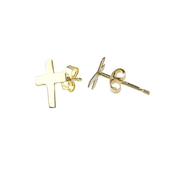 Moon and Lola - Fina 14K Gold Cross Studs