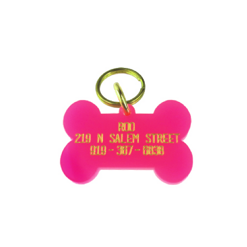 Moon and Lola - Acrylic Dog Bone Tag for your pet