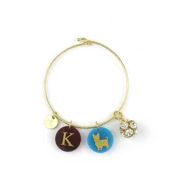 Moon and Lola - Eirene Bangle with Rhinestone Ball