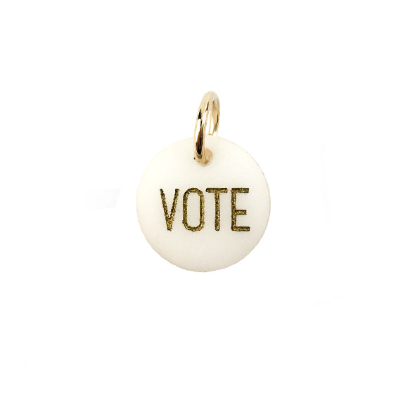 Moon and Lola - Equality For All Round Eden Charm snow white "VOTE"