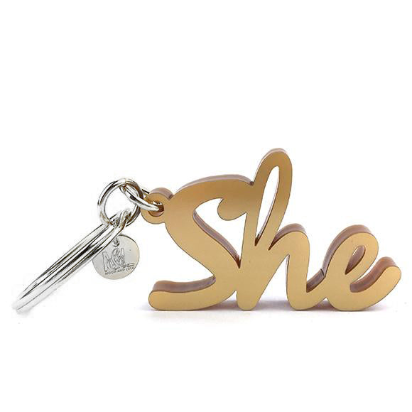 Moon and Lola - She Cutout Keychain