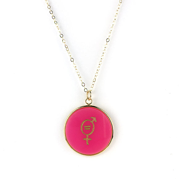 Moon and Lola - Equality For All round Necklace