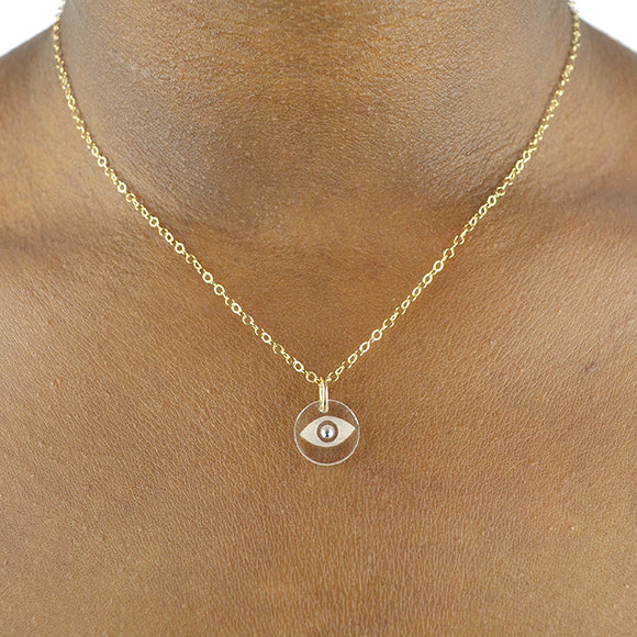 Moon and Lola - Evil Eye Necklace with Swarovski Crystal