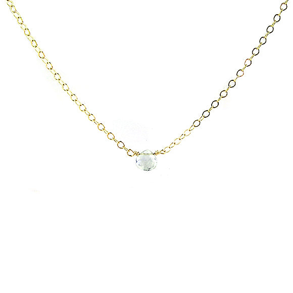 Moon and Lola - Mini Aquamarine Necklace