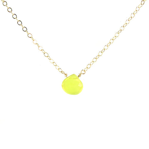 Moon and Lola - Lemon-Lime Chalcedony Necklace