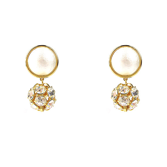 Luna Rhinestone Single Drop Earrings