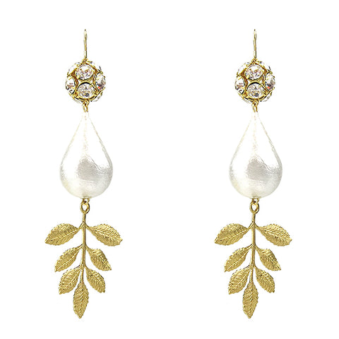 Vienna Cotton Pearl Earrings