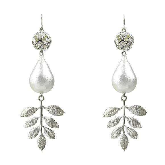 Moon and Lola - Lynbrook Leaf Earrings in silver