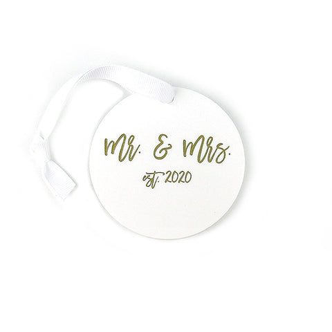 Rimmed Script Ornament