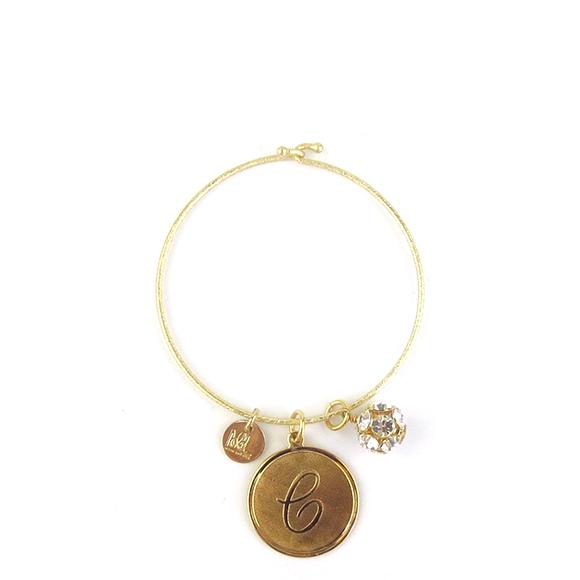 Moon and Lola - Ashley Bangle with Rhinestone Ball