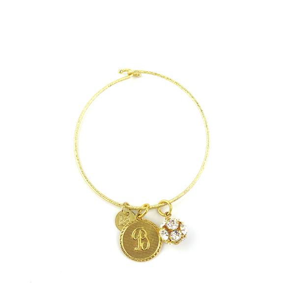 Moon and Lola - Ashley Bangle with Rhinestone Ball
