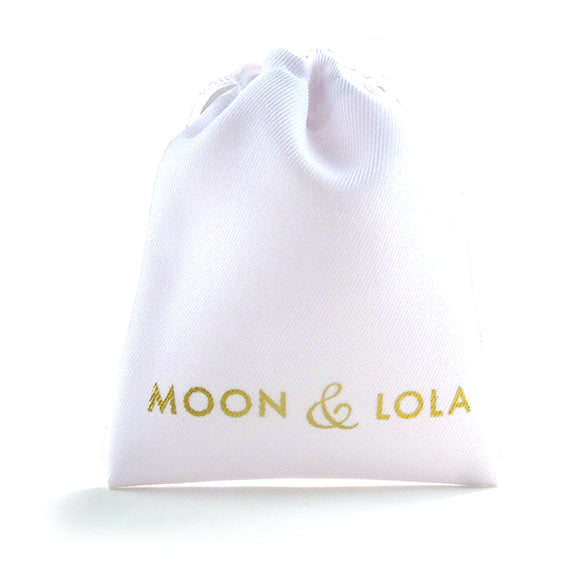 Jewelry only (no ornaments) - Small White Drawstring Gift Pouch