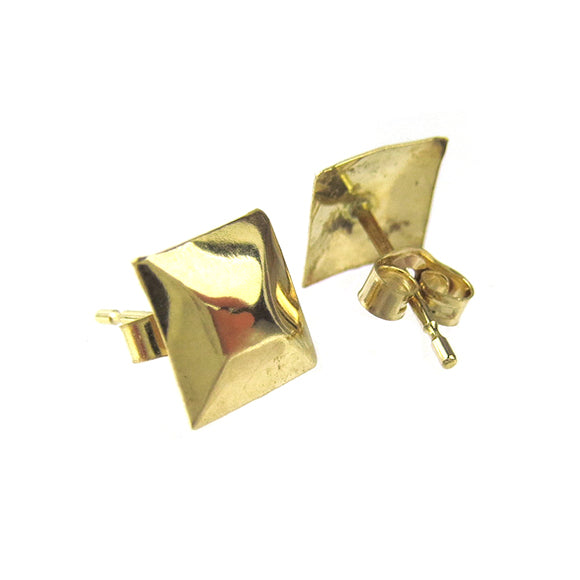 Moon and Lola - Fina 14K Gold Raised Square Studs