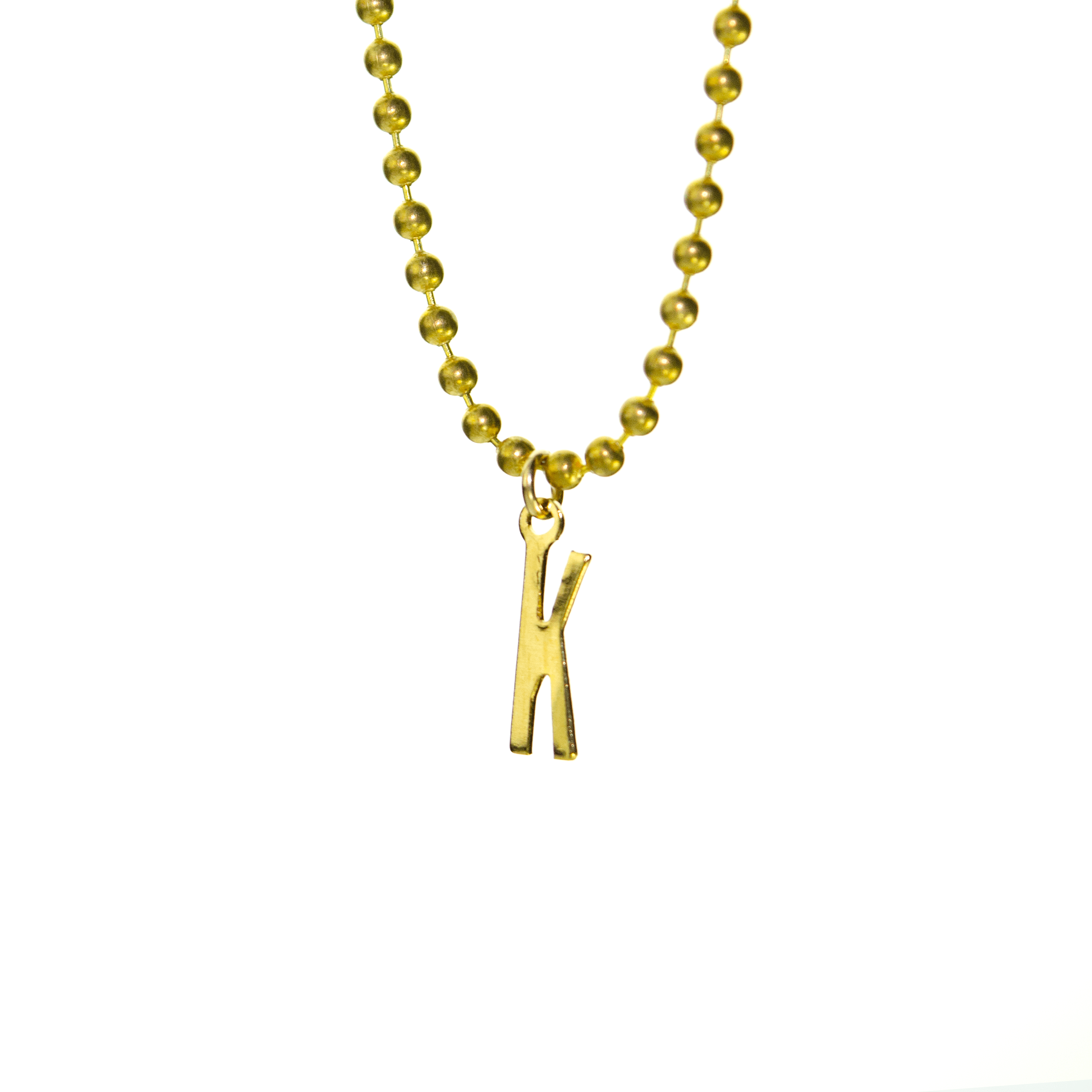Moon and Lola - Belize Necklace with a simple letter K