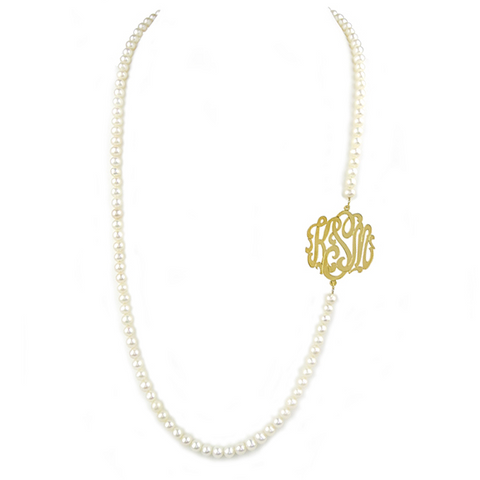 Cheshire Handcut Monogram Double Chain Bracelet