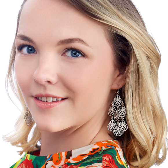 Moon and Lola - Cairo Dangle Earrings in silver