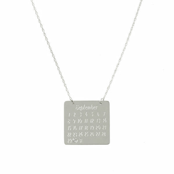 Calendar Necklace - Moon and Lola
