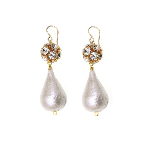 Vienna Cotton Pearl Earrings