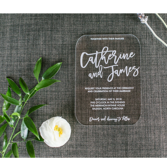 Modern Acrylic Wedding Invitations
