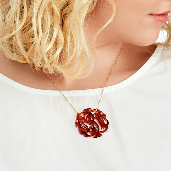 Moon and Lola - Paris Monogram Necklace